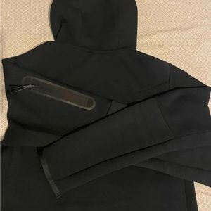 Nike Sportswear Tech Fleece Full-Zip Hoodie CU4489-010 Black Mens Size Medium A1